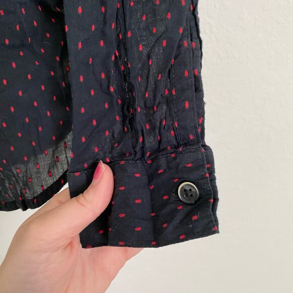 Columbia PFG Georgia Long Sleeve Button Down Blue Polka dot Small - Picture 8 of 9